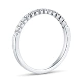 Goldsmiths 9ct White Gold 0.15cttw Half Set Diamond Stacker Eternity Ring
