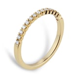 Goldsmiths 9ct Yellow Gold 0.15cttw Half Set Diamond Stacker Eternity Ring