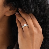 Goldsmiths 9ct Yellow Gold 0.15cttw Half Set Diamond Stacker Eternity Ring