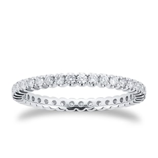Goldsmiths Platinum 0.50cttw Diamond Full Eternity Ring