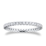 Goldsmiths Platinum 0.50cttw Diamond Full Eternity Ring