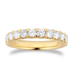 06508452 - 18ct Yellow Gold 1.00cttw Diamond Claw Set Eternity Ring