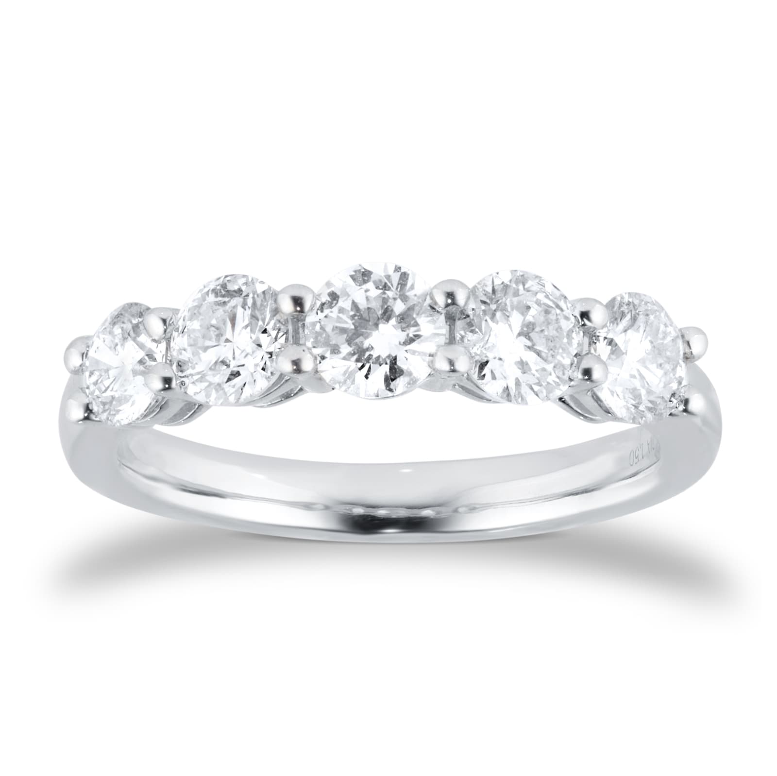 Goldsmiths Platinum 1.50cttw Brilliant Cut 5 Stone Eternity Ring Goldsmiths Platinum 1.50cttw Brilliant Cut 5 Stone Eternity Ring