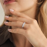 Goldsmiths Platinum 1.50cttw Brilliant Cut 5 Stone Eternity Ring