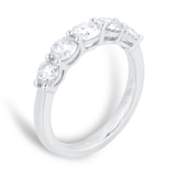 Goldsmiths Platinum 1.50cttw Brilliant Cut 5 Stone Eternity Ring