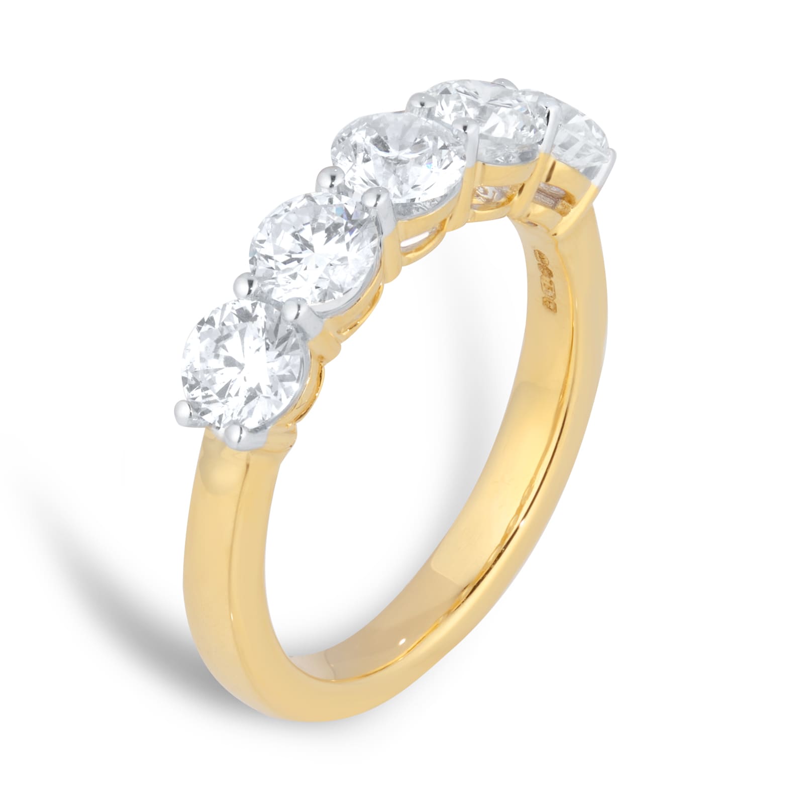 Mappin & Webb 18ct Yellow Gold 1.50cttw Diamond Five Stone Eternity Ring Mappin & Webb 18ct Yellow Gold 1.50cttw Diamond Five Stone Eternity Ring