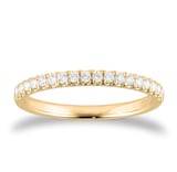 Goldsmiths 9ct Yellow Gold 0.20cttw Brilliant Cut Diamond Stacker Eternity Ring