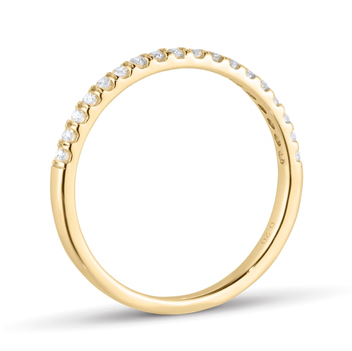 Goldsmiths 9ct Yellow Gold 0.20cttw Brilliant Cut Diamond Stacker Eternity Ring