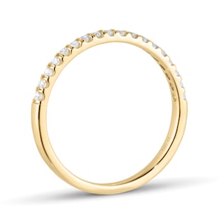 Goldsmiths 9ct Yellow Gold 0.20cttw Brilliant Cut Diamond Stacker Eternity Ring