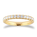 Goldsmiths 18ct Yellow Gold 0.50cttw Claw Set Diamond Eternity Ring
