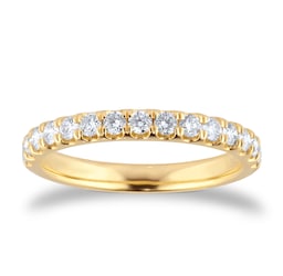 06508464 - 18ct Yellow Gold 0.50cttw Claw Set Diamond Eternity Ring