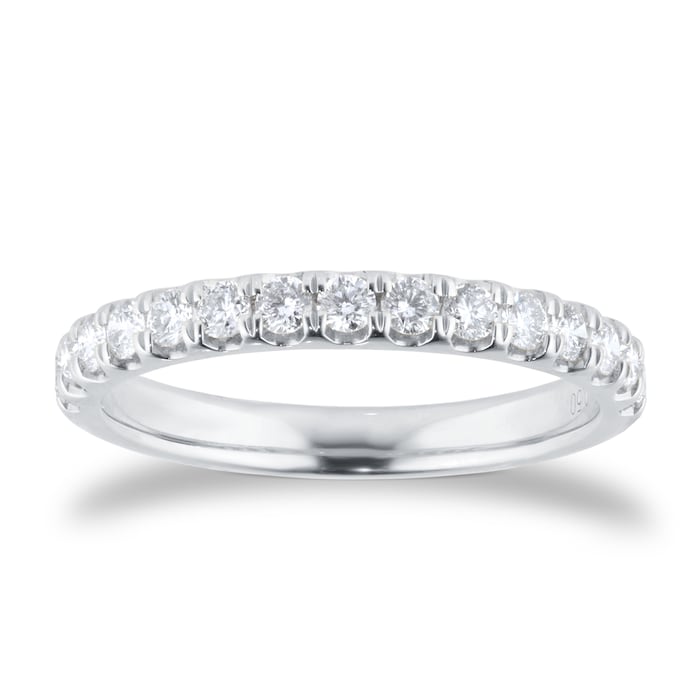 Goldsmiths Platinum 0.50cttw Claw Set Diamond Eternity Ring