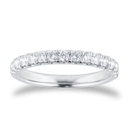 06508465 - Platinum 0.50cttw Claw Set Diamond Eternity Ring