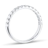 Goldsmiths Platinum 0.50cttw Claw Set Diamond Eternity Ring