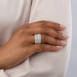 Goldsmiths 18ct Yellow Gold 1.00cttw Brilliant Cut Diamond Claw Set Eternity Ring