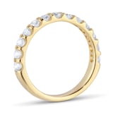 Goldsmiths 18ct Yellow Gold 1.00cttw Brilliant Cut Diamond Claw Set Eternity Ring