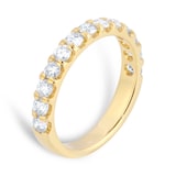 Goldsmiths 18ct Yellow Gold 1.00cttw Brilliant Cut Diamond Claw Set Eternity Ring
