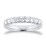 Goldsmiths Platinum 1.00cttw Brilliant Cut Diamond Claw Set Eternity Ring