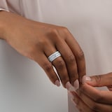 Goldsmiths Platinum 1.00cttw Brilliant Cut Diamond Claw Set Eternity Ring