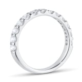 Goldsmiths Platinum 1.00cttw Brilliant Cut Diamond Claw Set Eternity Ring