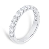 Goldsmiths Platinum 1.00cttw Brilliant Cut Diamond Claw Set Eternity Ring
