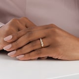 Mappin & Webb 18ct Yellow Gold 0.63cttw Emerald Cut 7 Stone Basel Set Eternity Ring