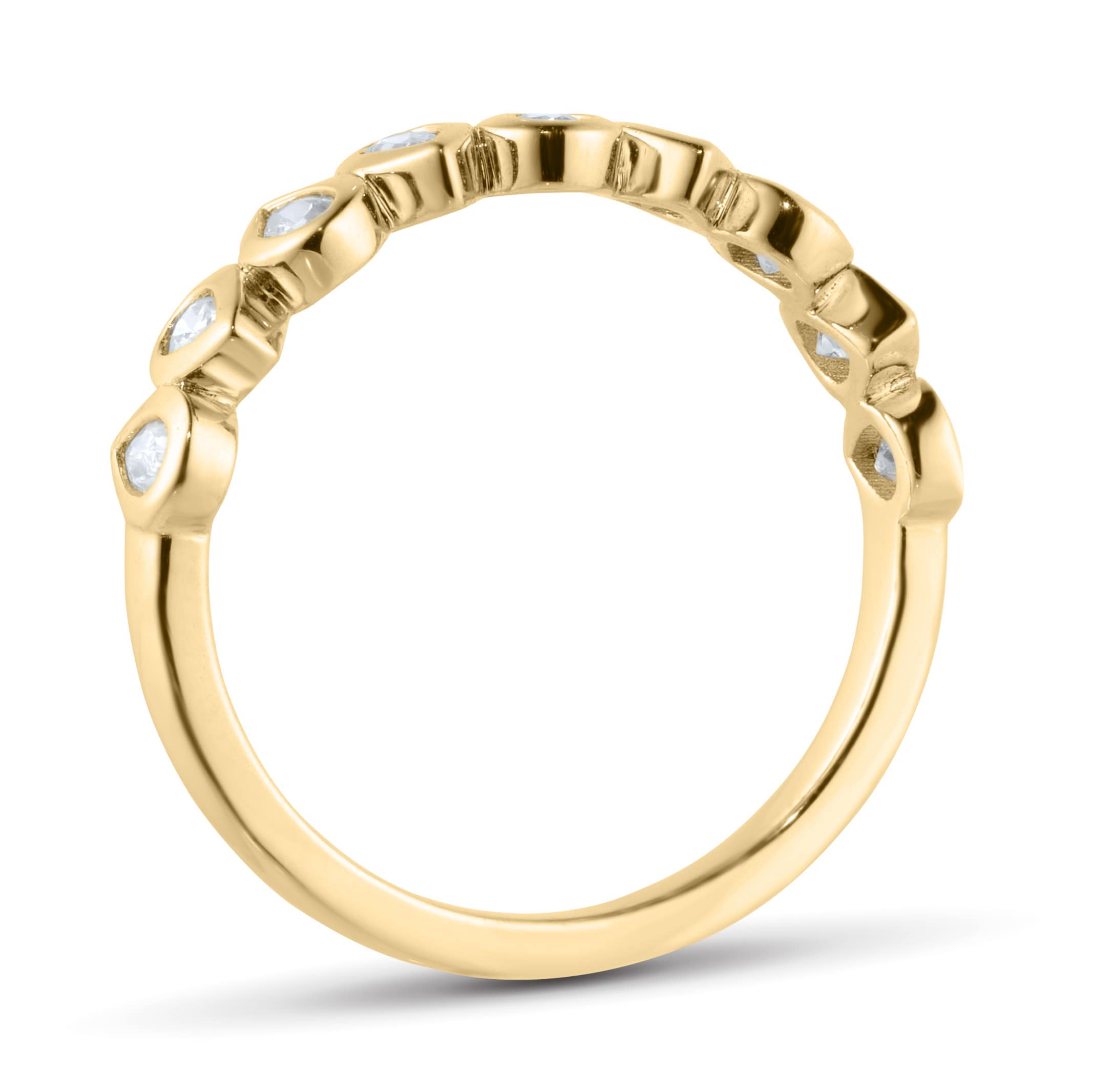 Mappin & Webb 18ct Yellow Gold 0.60cttw Pear Cut Besel Set Diamond Eternity Ring