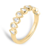 Mappin & Webb 18ct Yellow Gold 0.60cttw Pear Cut Besel Set Diamond Eternity Ring