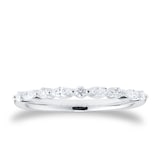 Goldsmiths Platinum 0.24cttw Brilliant and Marquise Cut Diamond Half Eternity Ring