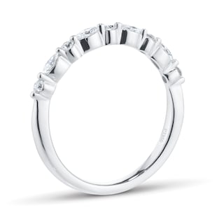Best Luxury 
Platinum 0.24cttw Brilliant and Marquise Cut Diamond Half Eternity Ring