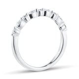 Goldsmiths Platinum 0.24cttw Brilliant and Marquise Cut Diamond Half Eternity Ring
