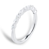 Goldsmiths Platinum 0.24cttw Brilliant and Marquise Cut Diamond Half Eternity Ring