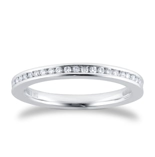 Goldsmiths Platinum 0.33cttw Channel Set Brilliant Cut Diamond Full Eternity Ring