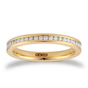 Best Luxury 
18ct Yellow Gold 0.33cttw Channel Set Brilliant Cut Diamond Full Eternity Ring