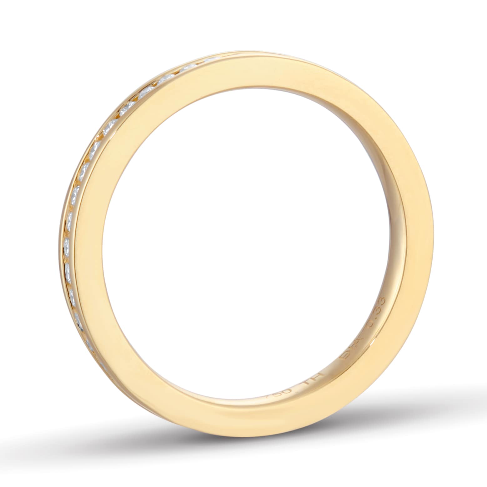 Goldsmiths 18ct Yellow Gold 0.33cttw Channel Set Brilliant Cut Diamond Full Eternity Ring