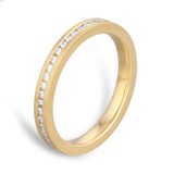 Goldsmiths 18ct Yellow Gold 0.33cttw Channel Set Brilliant Cut Diamond Full Eternity Ring