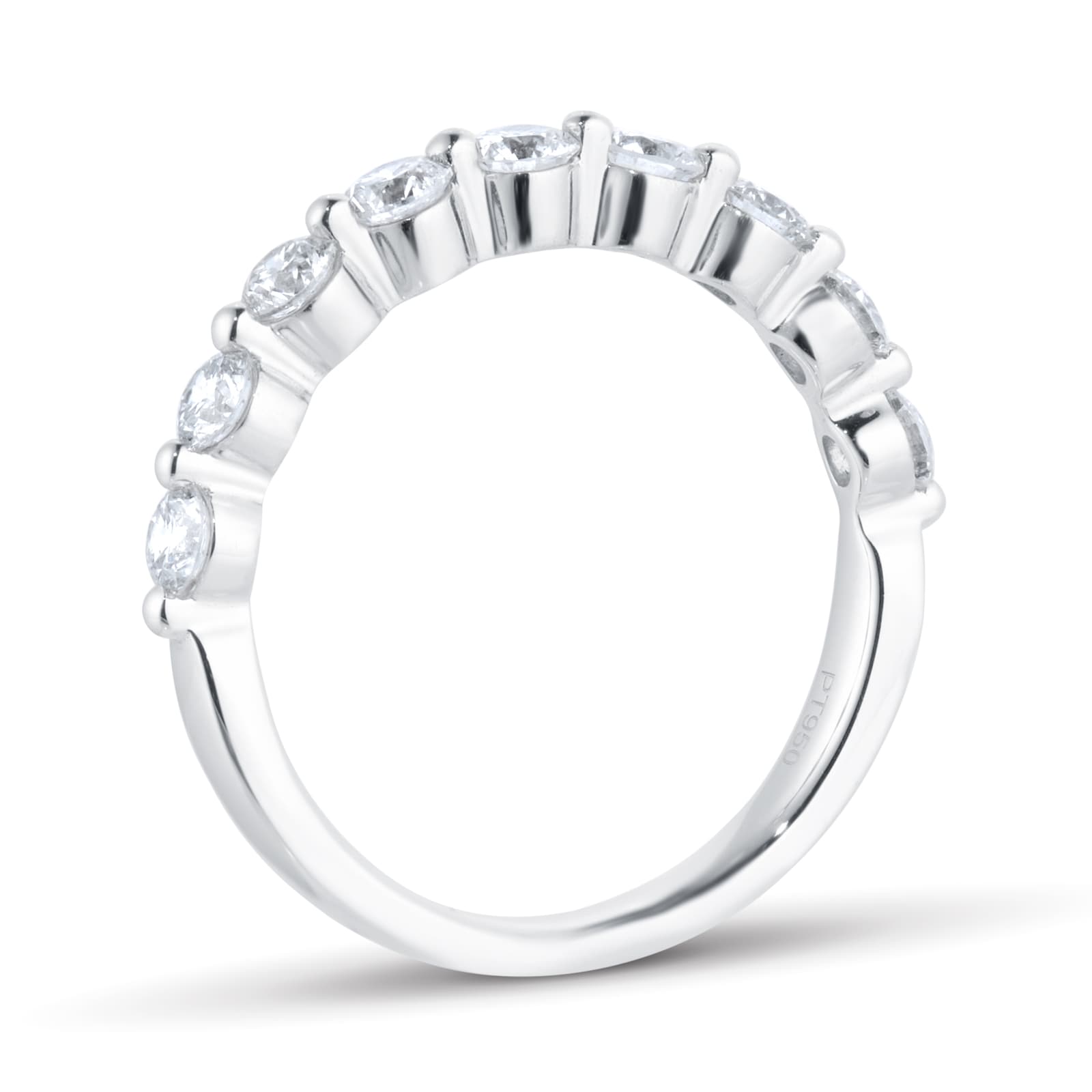 Goldsmiths Platinum 1.00cttw Brilliant Cut Diamond Half Eternity Ring Goldsmiths Platinum 1.00cttw Brilliant Cut Diamond Half Eternity Ring