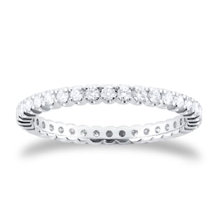Goldsmiths Platinum 0.50cttw Brilliant Cut Diamond Full Eternity Ring