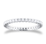 Goldsmiths Platinum 0.50cttw Brilliant Cut Diamond Full Eternity Ring