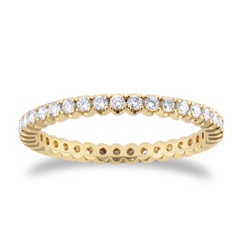 18ct Yellow Gold 0.50cttw Brilliant Cut Diamond Full Eternity Ring