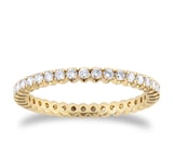 Goldsmiths 18ct Yellow Gold 0.50cttw Brilliant Cut Diamond Full Eternity Ring