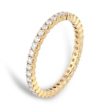 Goldsmiths 18ct Yellow Gold 0.50cttw Brilliant Cut Diamond Full Eternity Ring