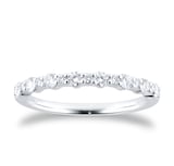 Goldsmiths 9ct White Gold 0.34cttw Brilliant Cut Diamond Half Eternity Ring