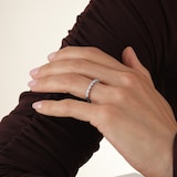 Goldsmiths 9ct White Gold 0.34cttw Brilliant Cut Diamond Half Eternity Ring