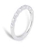 Goldsmiths 9ct White Gold 0.34cttw Brilliant Cut Diamond Half Eternity Ring