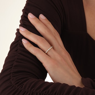 Goldsmiths 9ct Yellow Gold 0.34cttw Brilliant Cut Diamond Half Eternity Ring Goldsmiths 9ct Yellow Gold 0.34cttw Brilliant Cut Diamond Half Eternity Ring