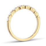 Goldsmiths 9ct Yellow Gold 0.34cttw Brilliant Cut Diamond Half Eternity Ring