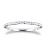 Goldsmiths 9ct White Gold 0.15cttw Diamond Stacker Half Eternity Ring