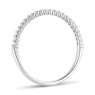 Goldsmiths 9ct White Gold 0.15cttw Diamond Stacker Half Eternity Ring Goldsmiths 9ct White Gold 0.15cttw Diamond Stacker Half Eternity Ring