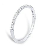 Goldsmiths 9ct White Gold 0.15cttw Diamond Stacker Half Eternity Ring